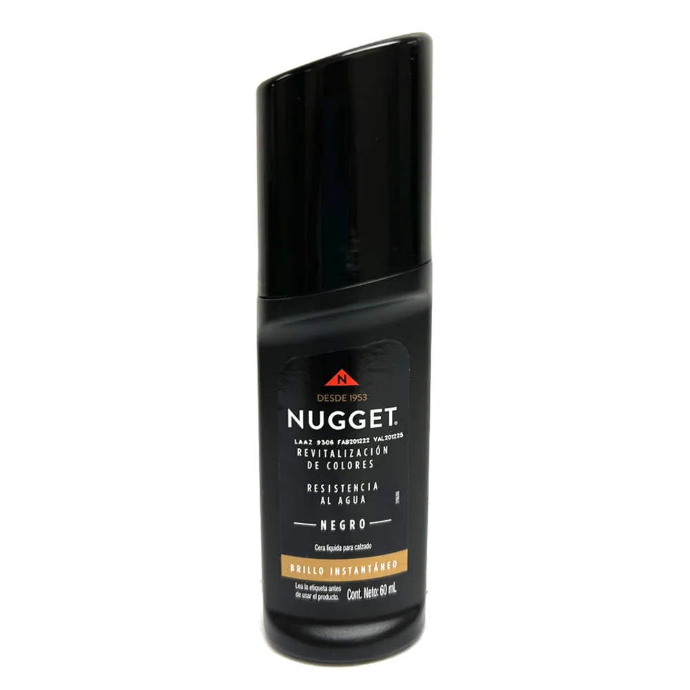 4 Pack NUGGET Instant Shoe Polish BLACK 2oz Liquid Wax Shines Leather Boot Derby