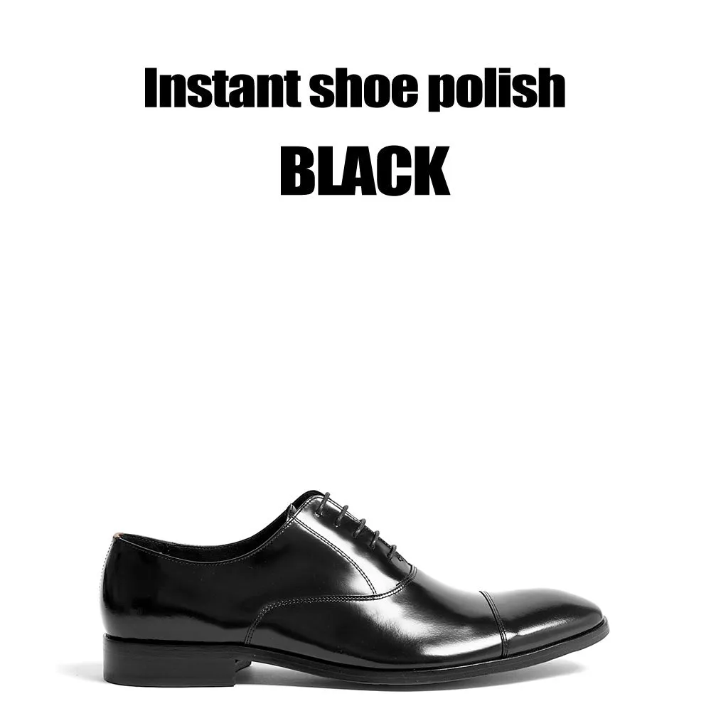 4 Pack NUGGET Instant Shoe Polish BLACK 2oz Liquid Wax Shines Leather Boot Derby