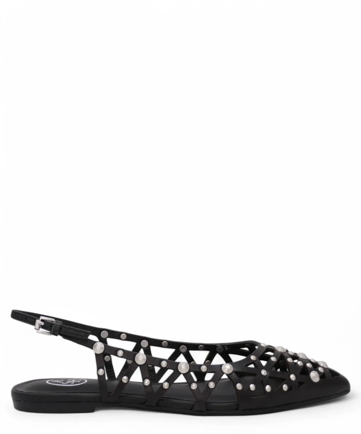 Bazaar Ballerine Slingback in Pelle con Borchie