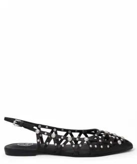 Bazaar Ballerine Slingback in Pelle con Borchie