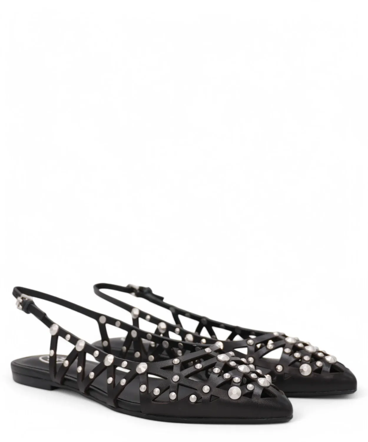 Bazaar Ballerine Slingback in Pelle con Borchie