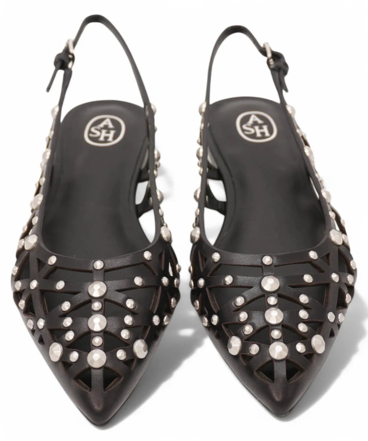Bazaar Ballerine Slingback in Pelle con Borchie