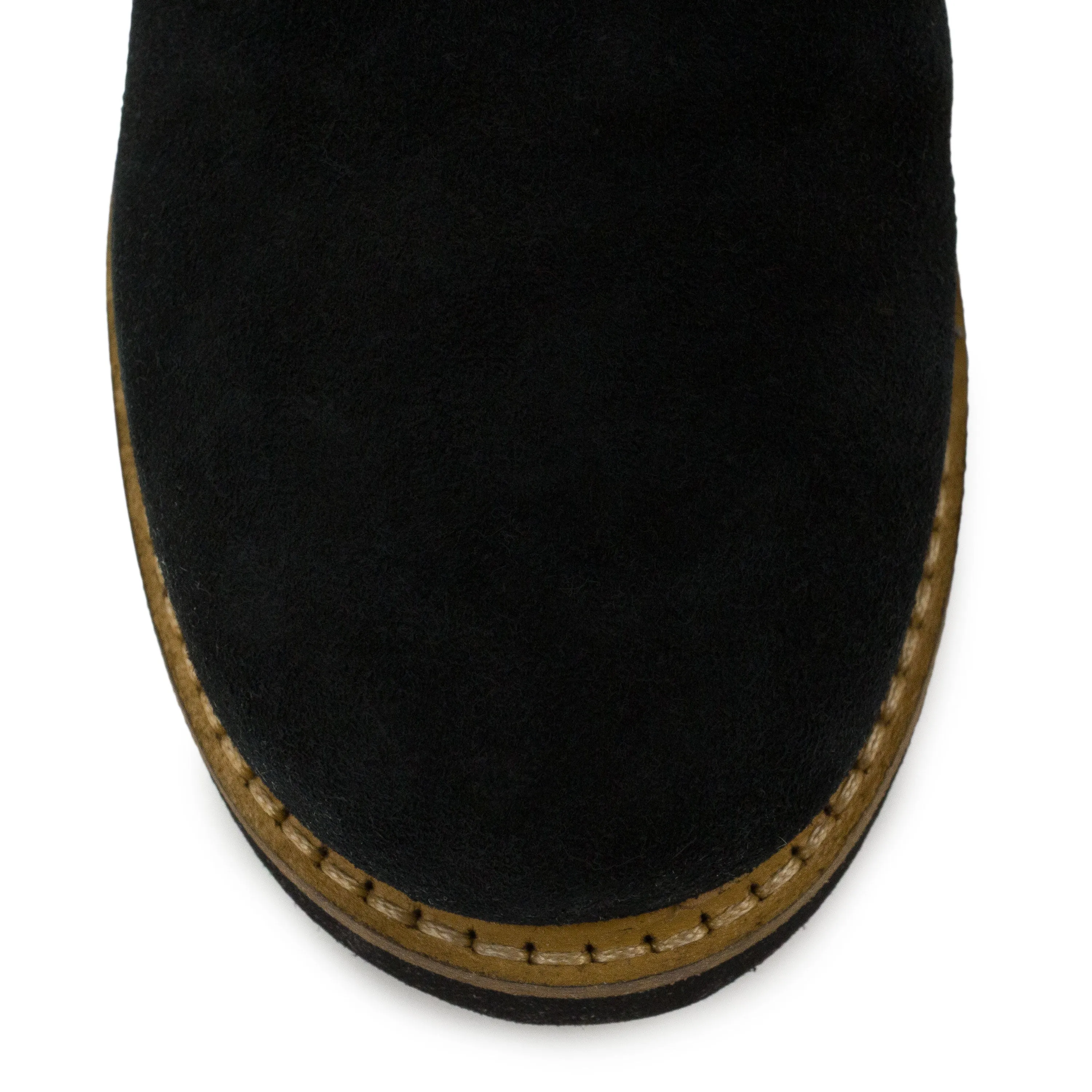 BLACK EMBROIDERED FLOWERS ON FUR BOOTS