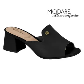 Black Slide Block Heels