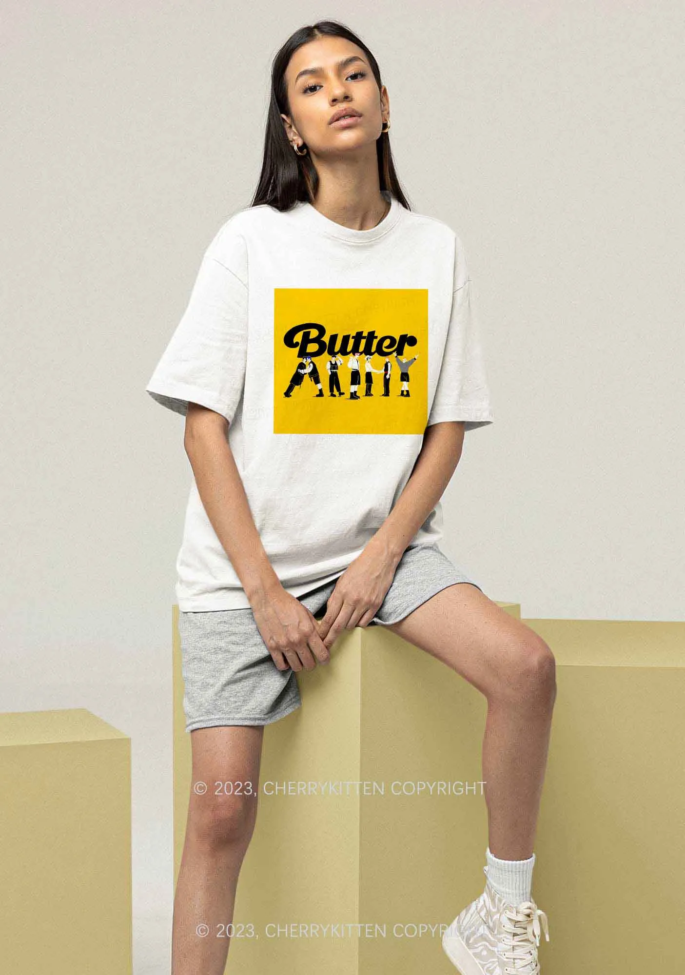Butter Bangtan Boys Kpop Y2K Chunky Shirt Cherrykitten