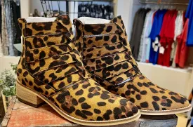 Claire Leopard Cutout Ankle Booties