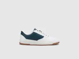 Embossed Counter Perforations Lace-Up Sneakers