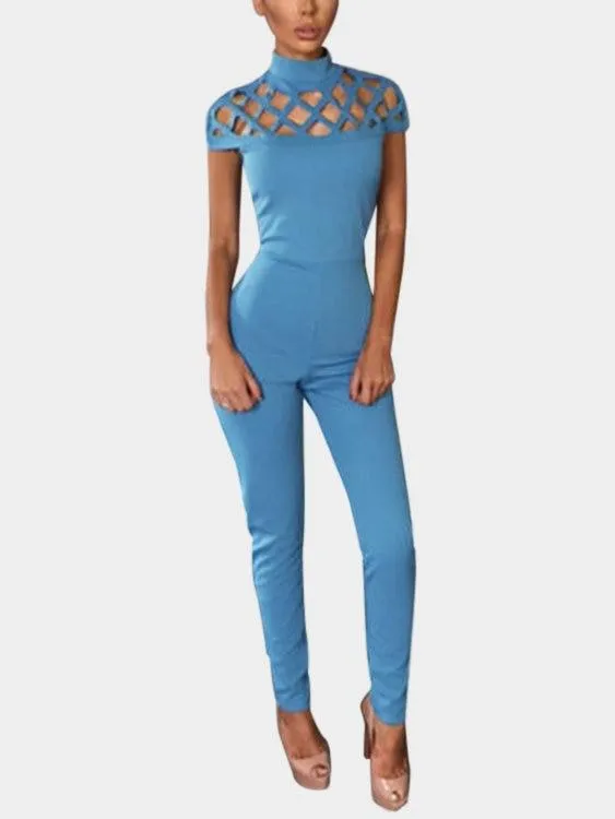 Hollow Design Perkins Neck jumpsuit