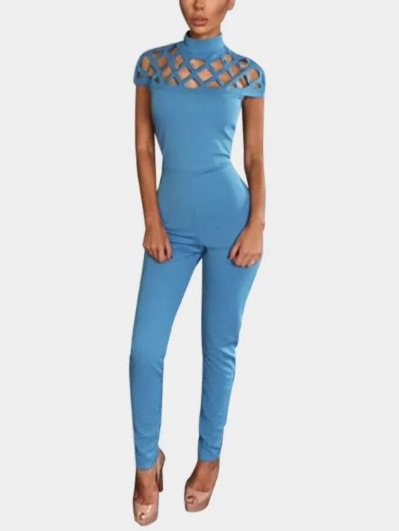 Hollow Design Perkins Neck jumpsuit