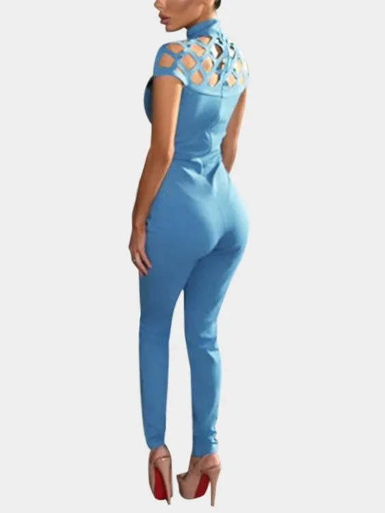 Hollow Design Perkins Neck jumpsuit