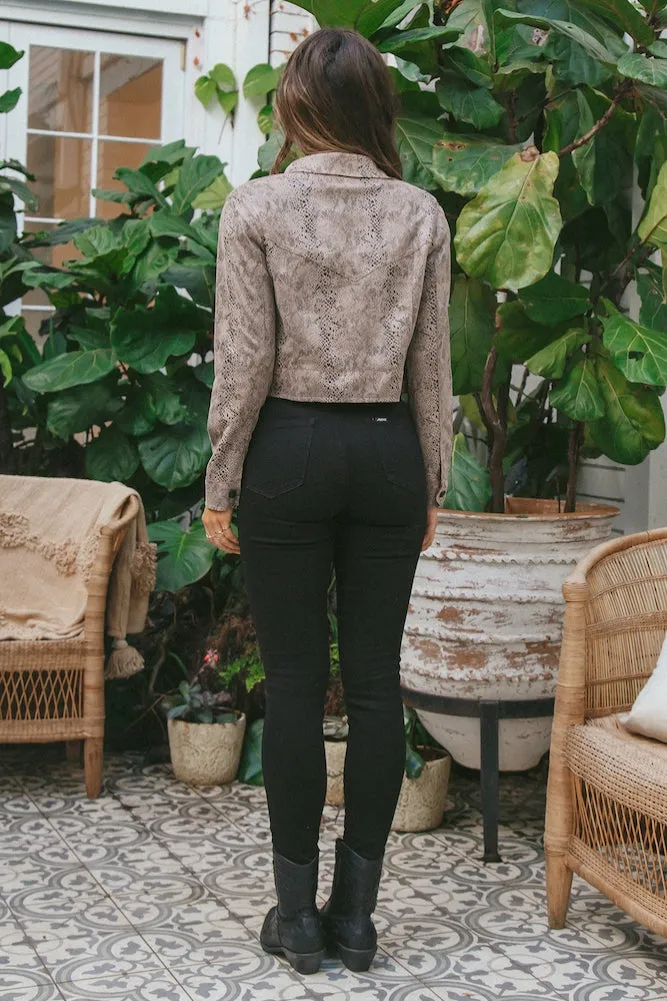 Only In The West Cropped Jacket Snake