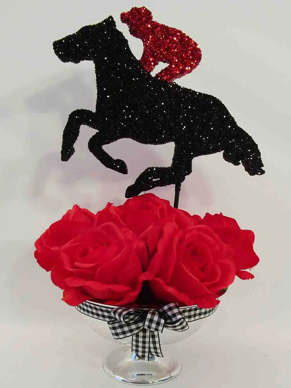 Silk Roses Kentucky Derby or Horse Themed Centerpiece