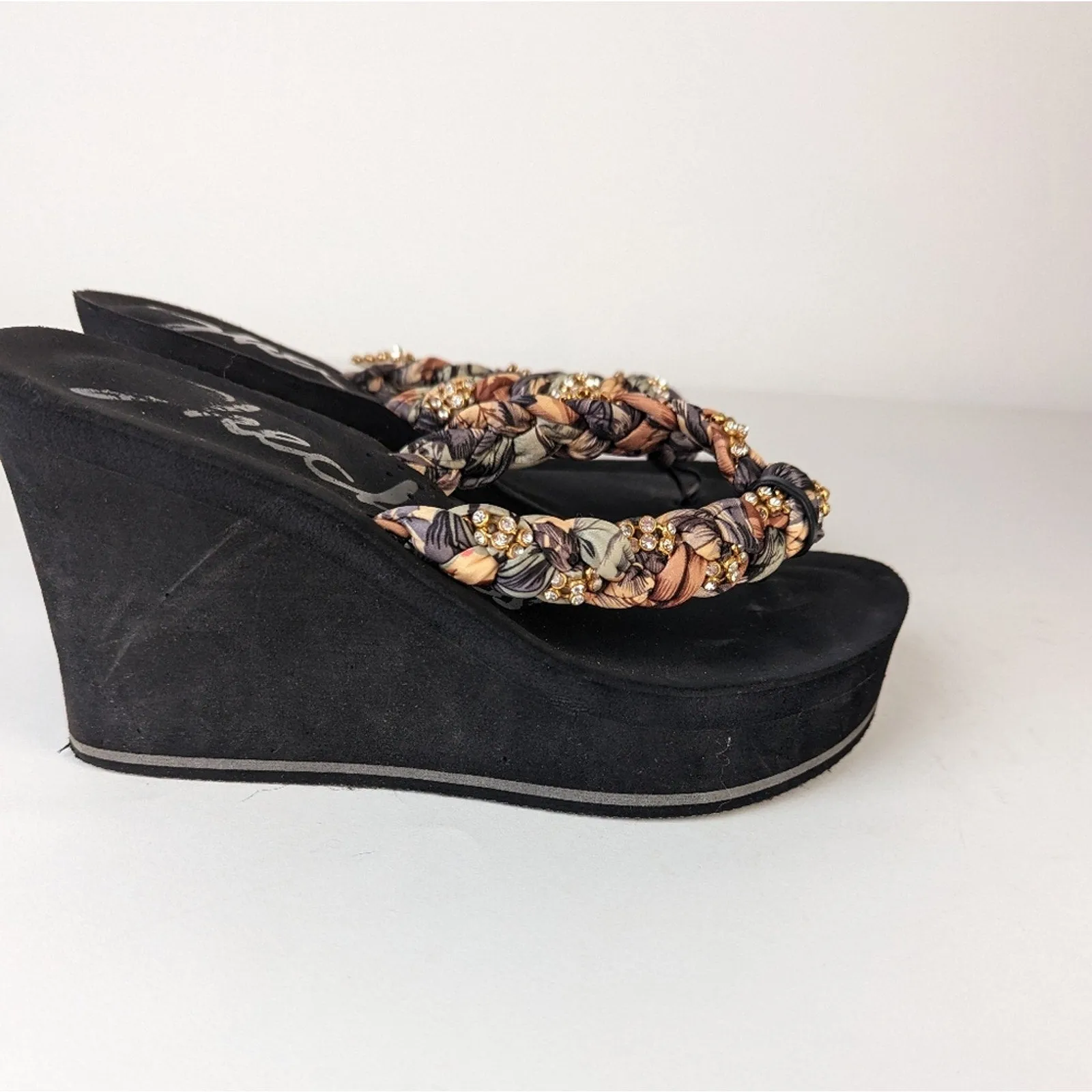Skechers Platform Braided Sandals - 8