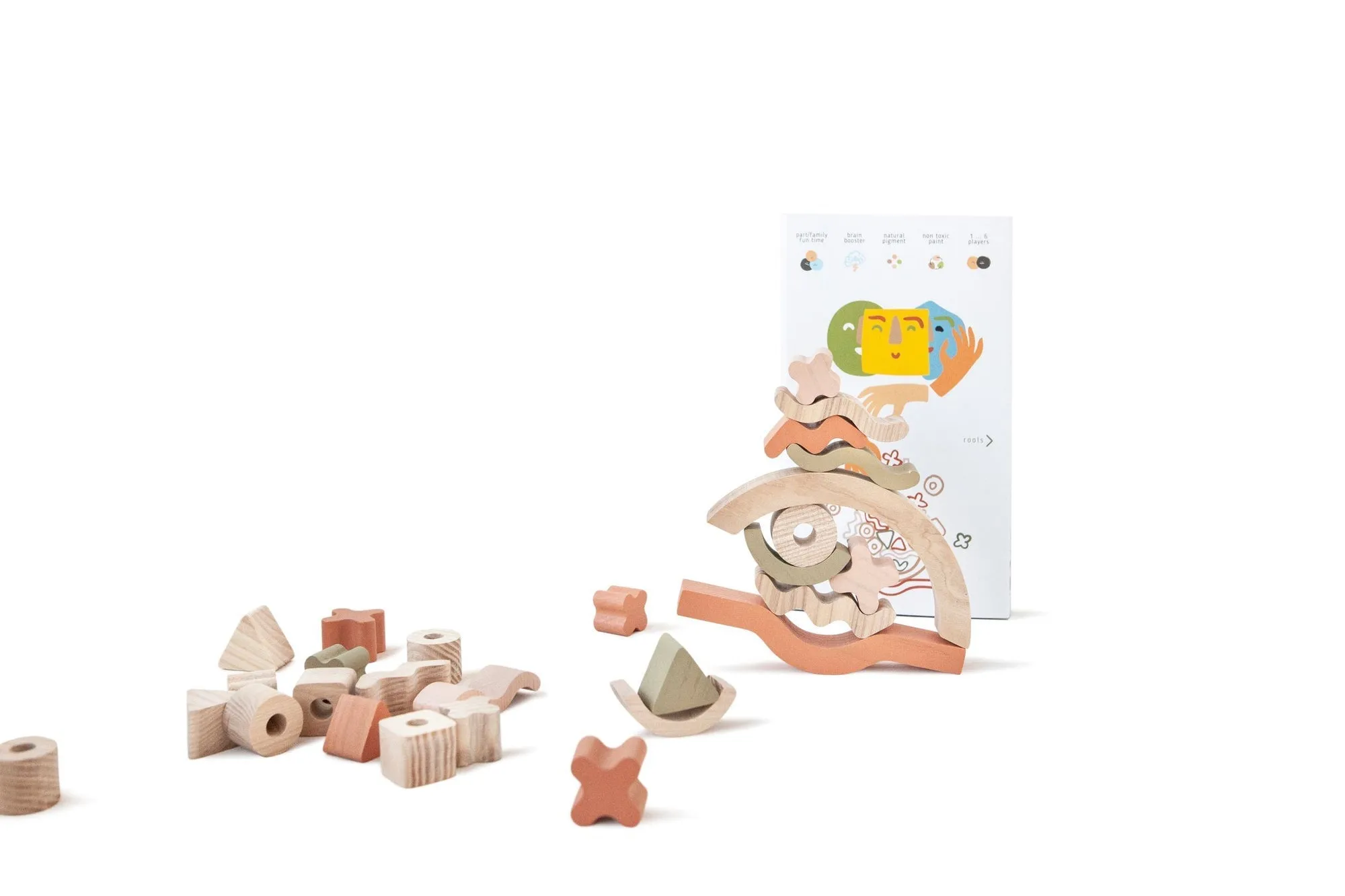 Wooden Board Game "Creative Balancer" - Pastel Colors by Babai