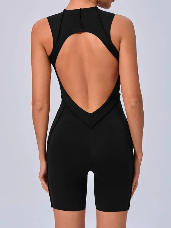 ZASUWA Female Sexy Backless Quick-dry Romper