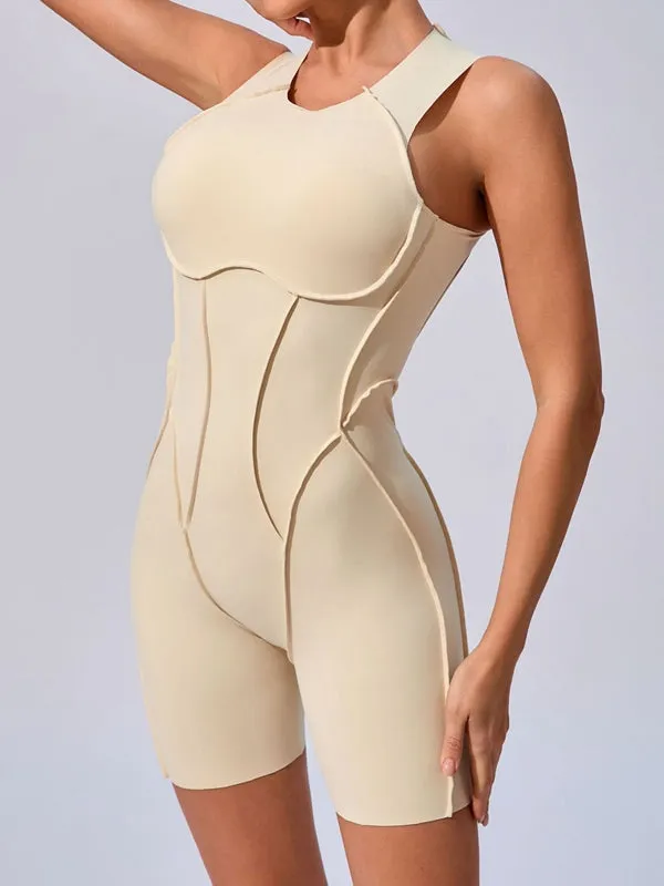 ZASUWA Female Sexy Backless Quick-dry Romper