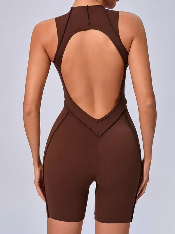 ZASUWA Female Sexy Backless Quick-dry Romper